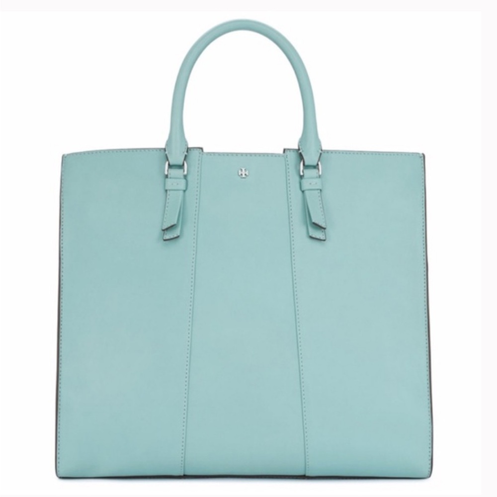 TORY BURCH "CASS" SOFT PEBBLED LEATHER LARGE TOTE BAG